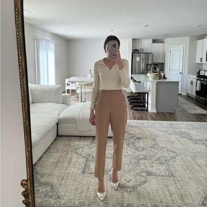 Zara High Rise Cropped Trousers